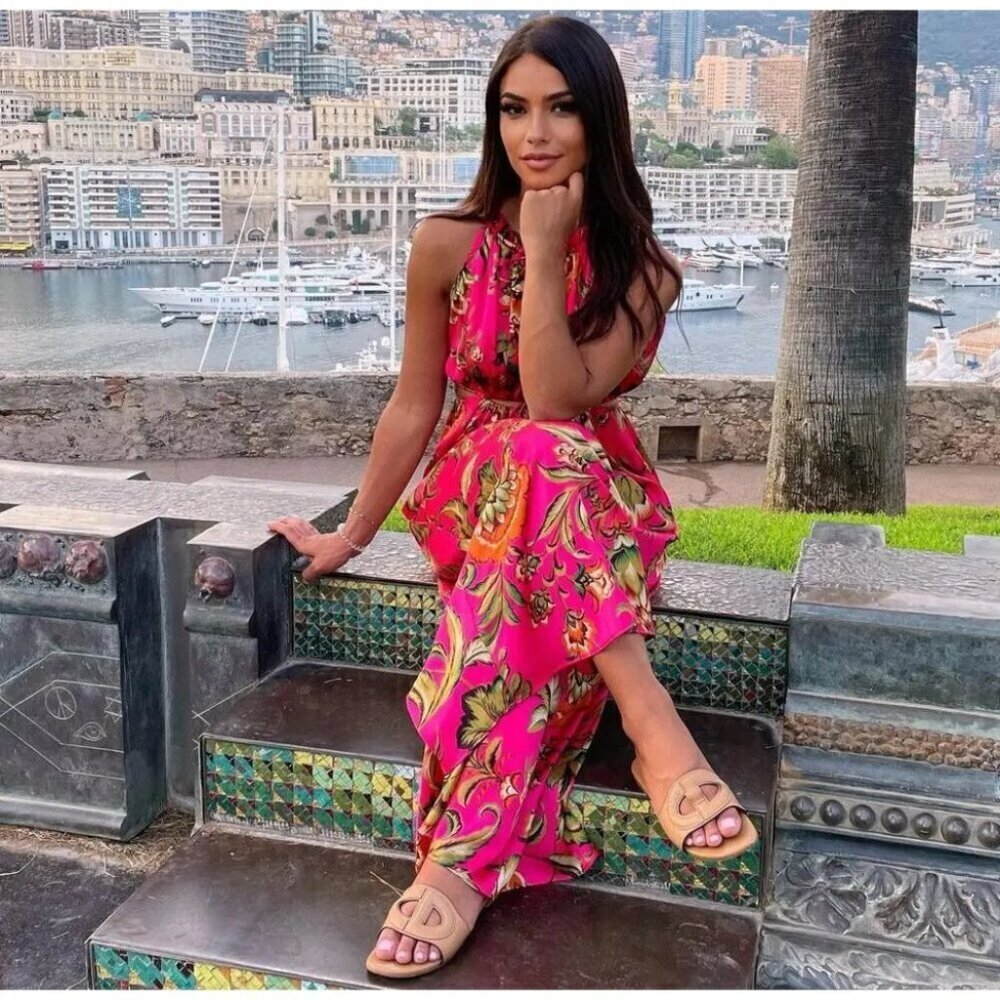 Zara Satin Effect Flowy Leg Jumpsuit Pink Floral Blogger Fav Size Small - Picture 2 of 8